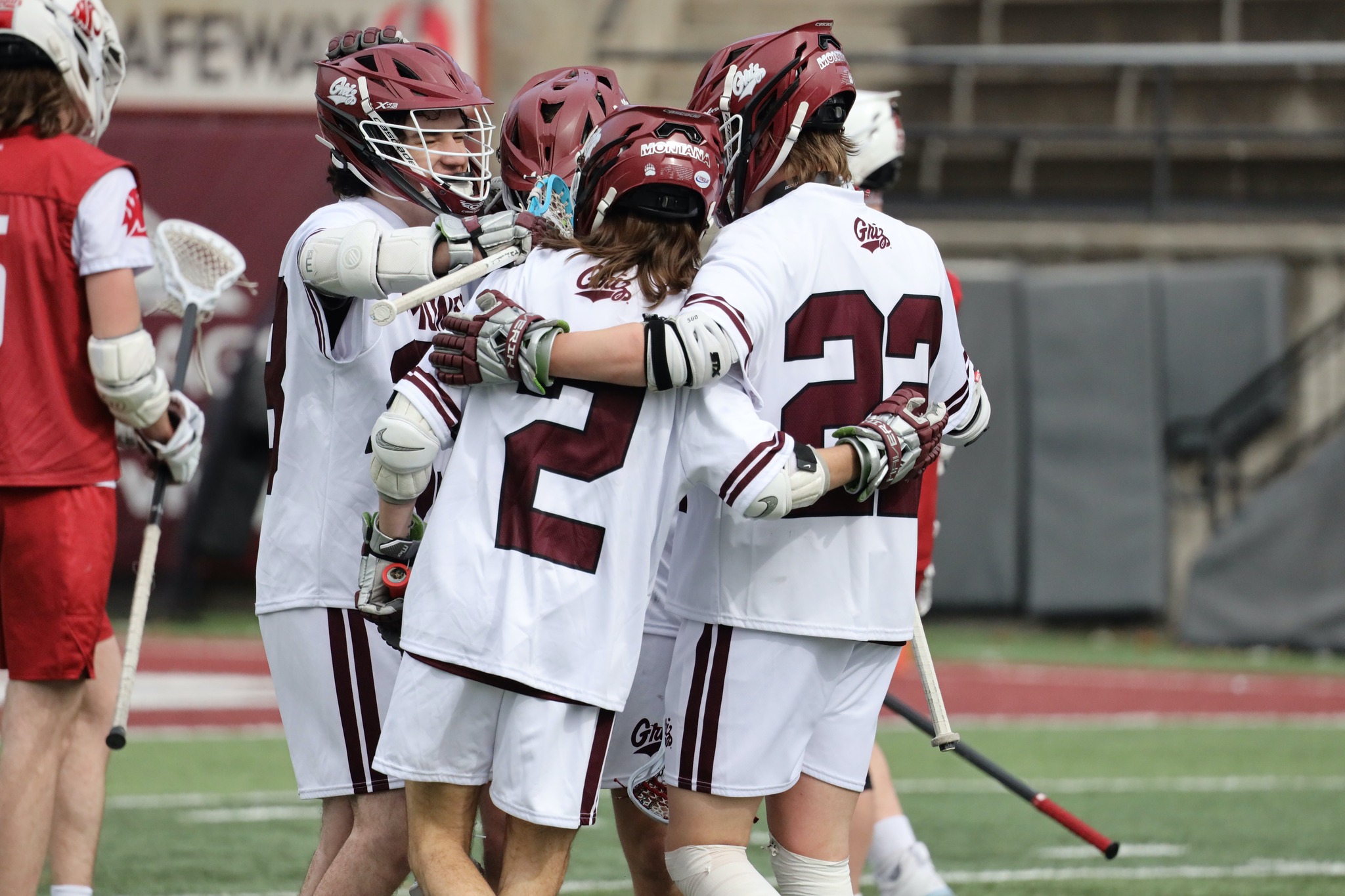 Montana Griz lacrosse team celebration, 2024 archive